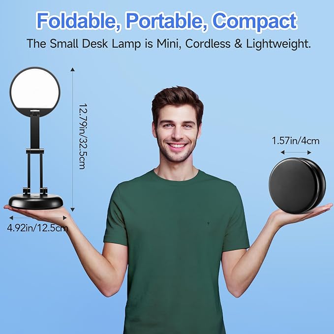 Desk Lamps for Home Office Rechargeable 3600mAh, Foldable+Portable Cordless - Image 4
