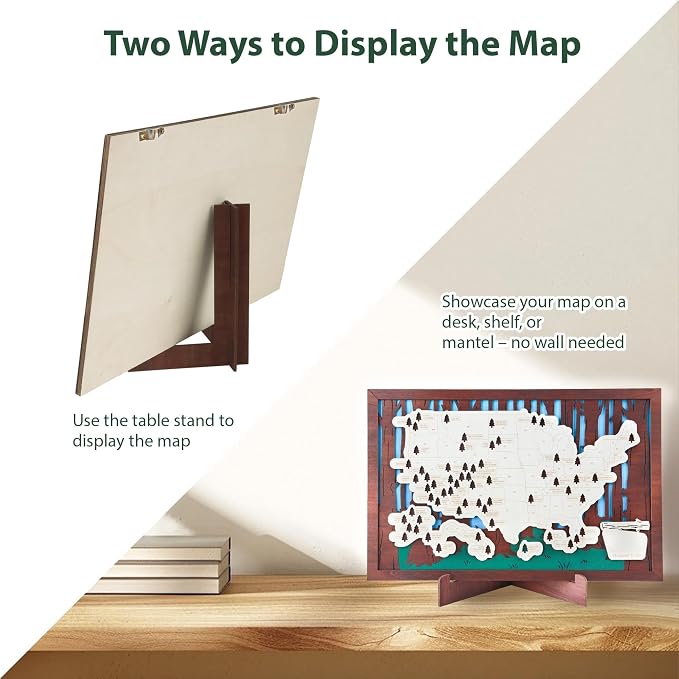 Wooden US National Parks Map Travel Tracker – 3-Layer Framed Wall Art - Image 7