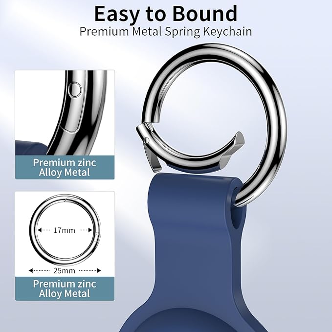 Compatible with AirTag Holder Case Keychain 2 Pack, - Image 4