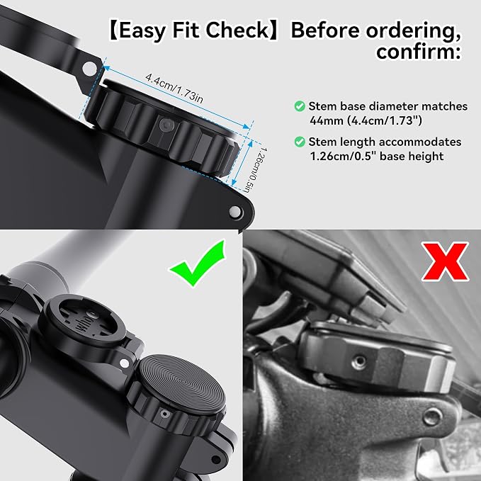 DDJ AirTag Bike Computer Mount, Hidden Stem Cap AirTag Holder Compatible - Image 7
