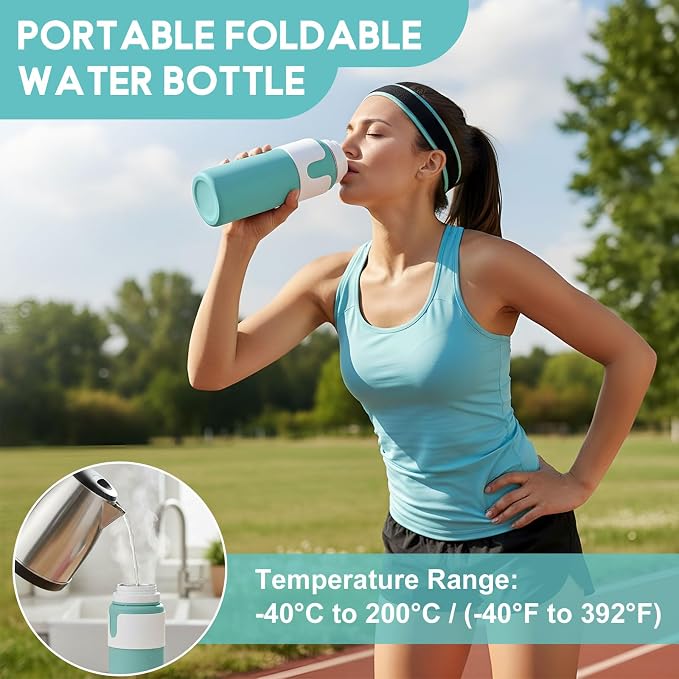 LemonRoad 4 Pcs 26 oz Silicone Collapsible Water Bottle, Portable Foldable - Image 5