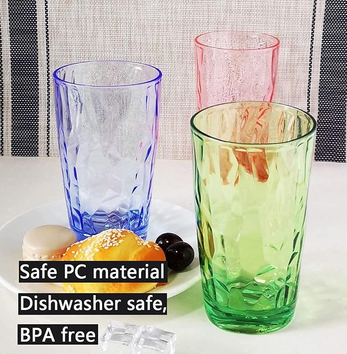 15Oz Unbreakable Tritan Drinking Glasses Shatterproof Acrylic Glasses Drinkware - Image 9