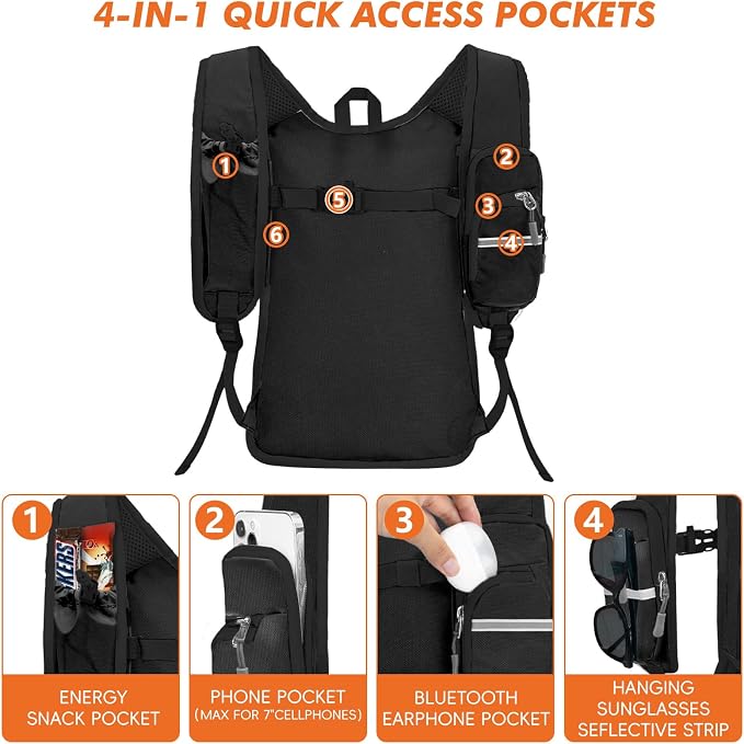 Seektop Small Hiking Backpack Expandable 12L-15L, Lightweight Packable - Image 5