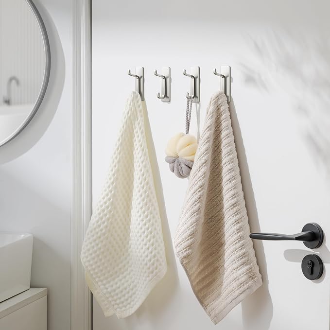 pickpiff Wall Hooks for Coat and Towel: 13LB Strong Adhesive Door Hanger Stick - Image 7