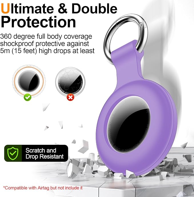 1|2|4Pack for Apple AirTag Holder, for Air Tag 2nd &1st Genaretion, Waterproof - Image 4
