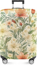 ANNA QUEEN Floral Botanical Luggage Cover, Vintage Flower Suitcase Protector by ANNAQUEEN