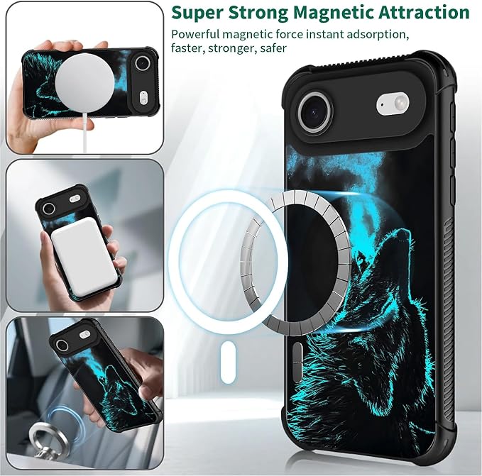 for iPhone 17 Air Case, for MagSafe Graphic Design for Girl Boy Soft Silicone - Image 2