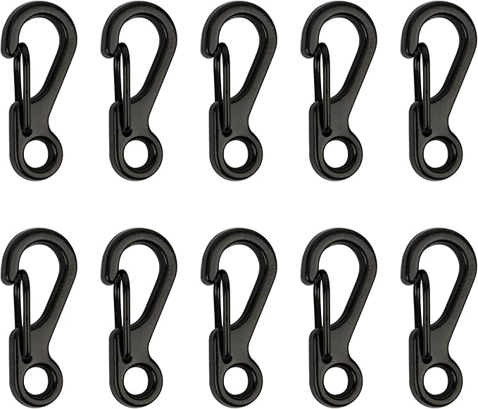 SWATOM Small Mini Carabiner Clip Tiny Spring Snap Hook Keychains Micro by SWATOM