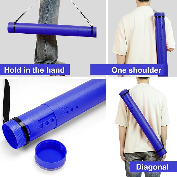 DEWEL Poster Tube, Waterproof Poster Holder Plastic Expandable - Image 6