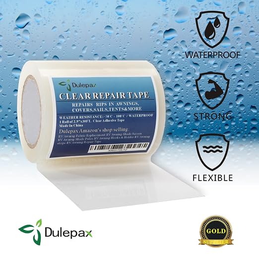 Dulepax-Tent Repair Tape, Awning Repair Tape, Boat Covers Repair, RV Covers - Image 3