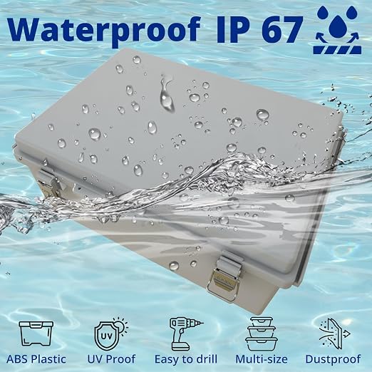 MAKERELE Large Junction Box Waterproof IP67 Plastic Outdoor Electrical Box and - Image 3
