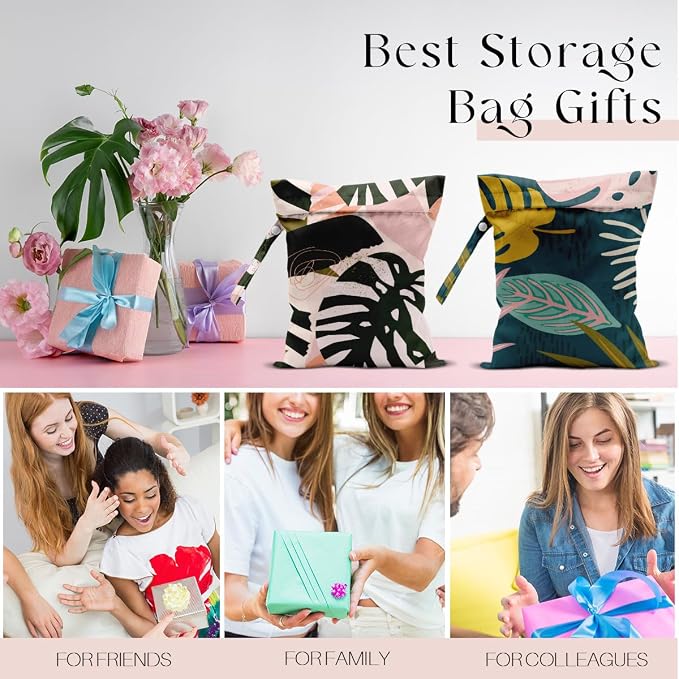 2 Pcs Wet Bag, Waterproof Wet Dry Bag, Small Laundry Bag, - Image 6
