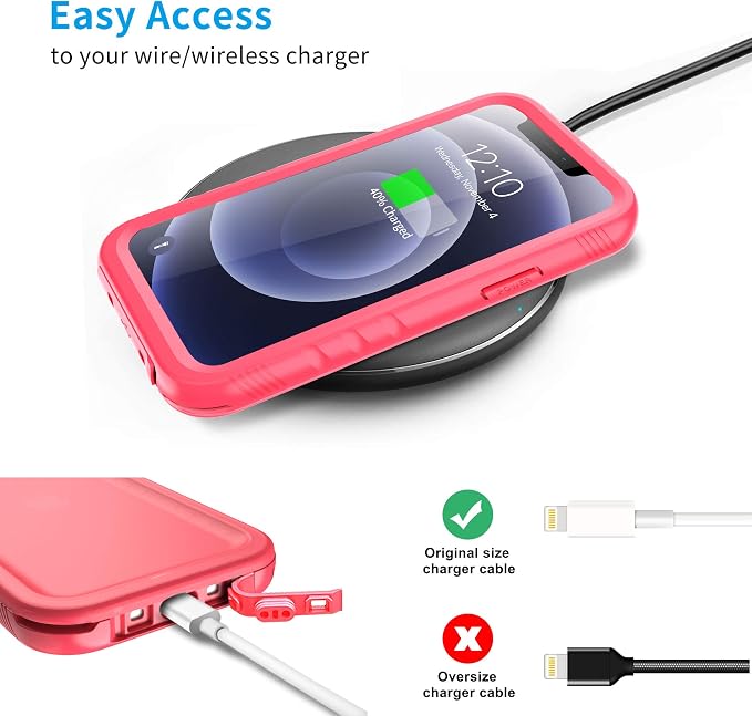 SPORTLINK for iPhone 12 Mini Waterproof Case, Full Body Shockproof Dustproof - Image 5