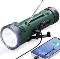 Hand Crank Flashlight, 3000mAh NOAA Weather Radio Flashlights by ROCAM