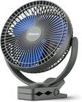 Koonie 10000mAh Rechargeable Portable 8-Inch Clip-on Fan, USB Car Fan 4 Speeds by Koonie