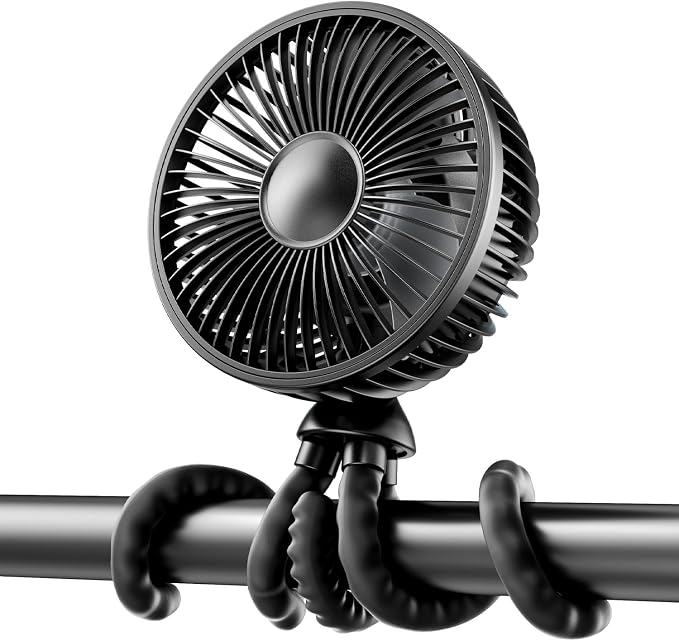 Gaiatop Baby Stroller Fan, 4000mAh Oscillating Mini Portable Fan by GAIATOP