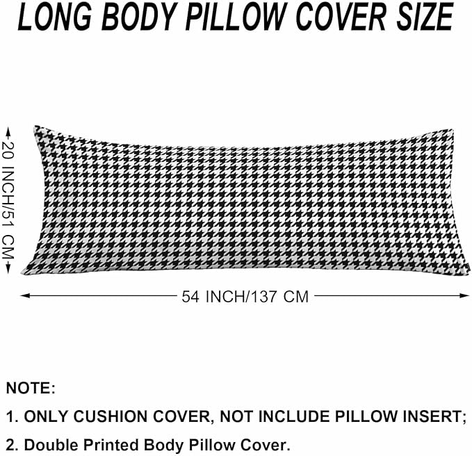 20"X54" Body Pillow Case Houndstooth - Image 6