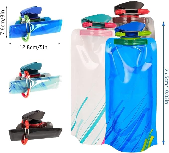 Jinora 3 Pack Collapsible Water Bottles - Image 5