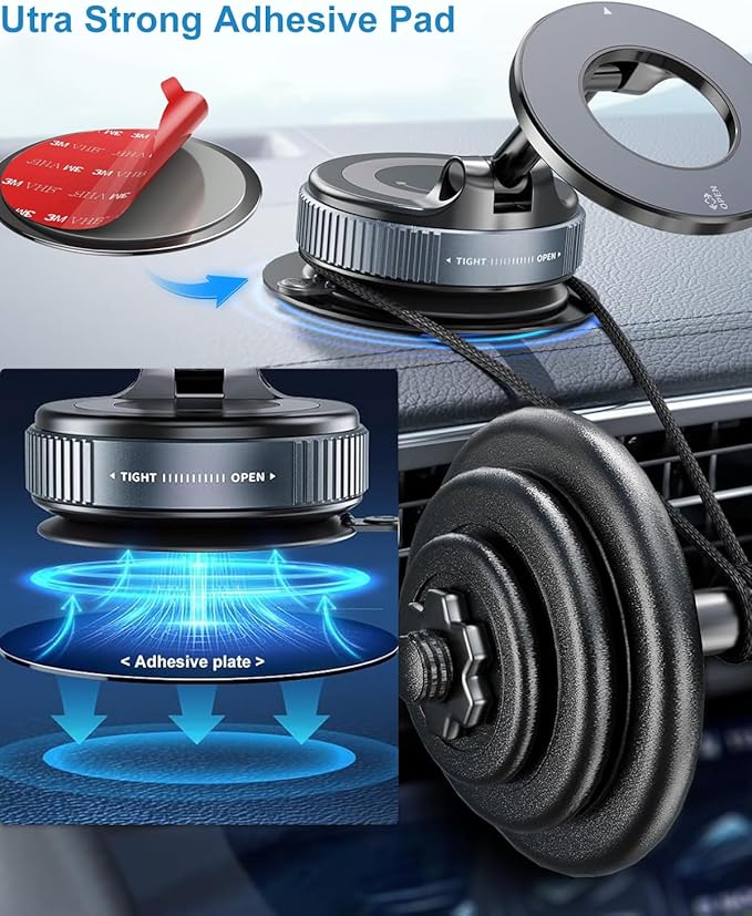Dashboard Pad Mounting Disk for Suction Cup Phone Mount, Vacuum Suction Phone - Image 3