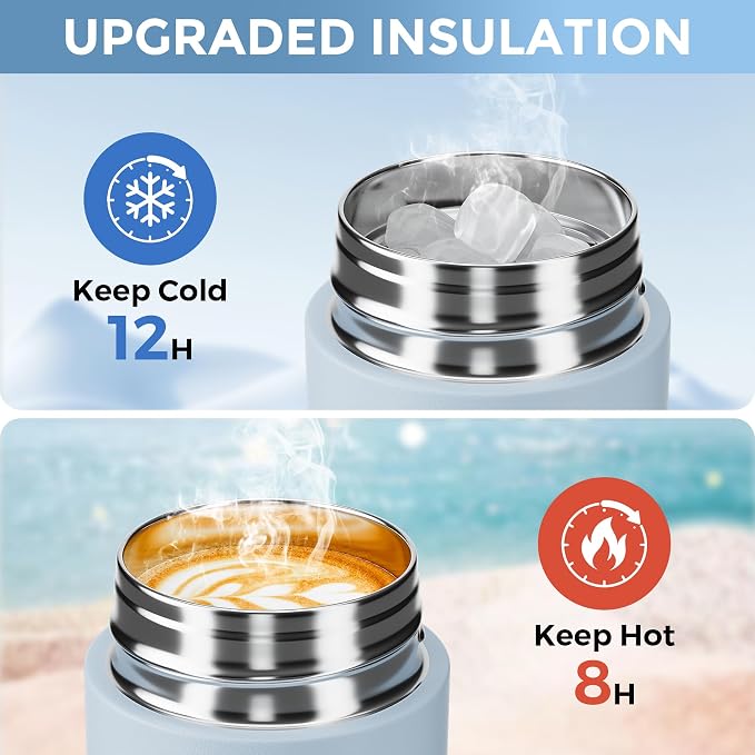 【Upgraded】Exllena Small Insulated Water Bottle 8 oz/250ml– Mini Insulated Water - Image 5