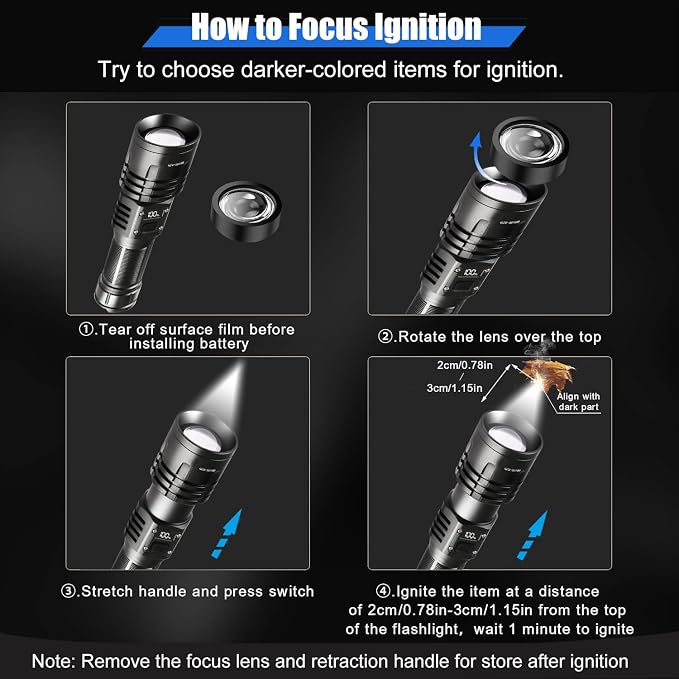 Rechargeable LED Flashlights 10000.00 High Lumens - Image 2