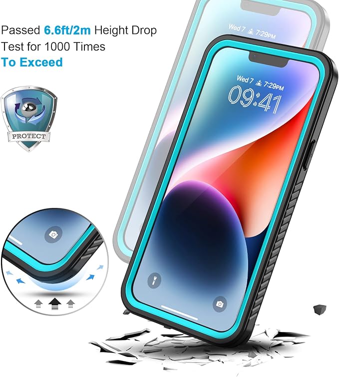 Lanhiem for iPhone 14 Case, IP68 Waterproof Dustproof Shockproof 14 Case - Image 5