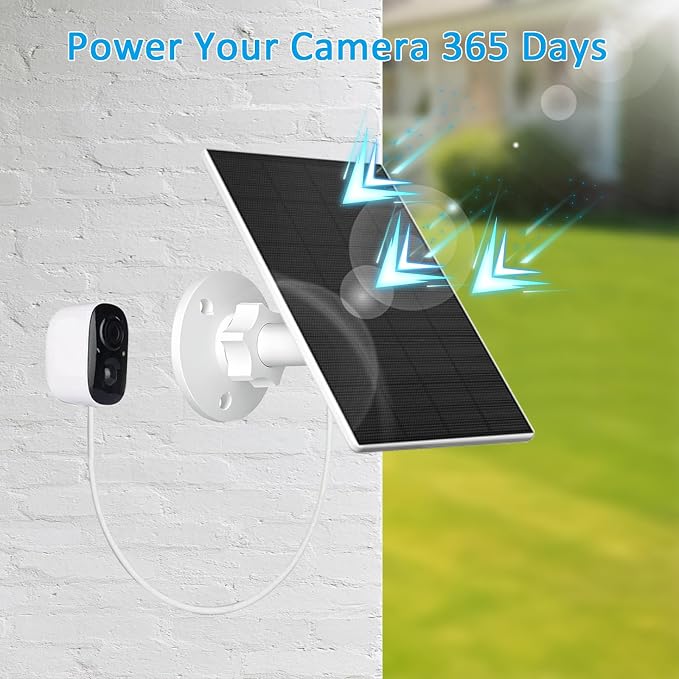 2W Solar Panel for Security Camera Outdoor, USB/USB-C Charger - Image 3