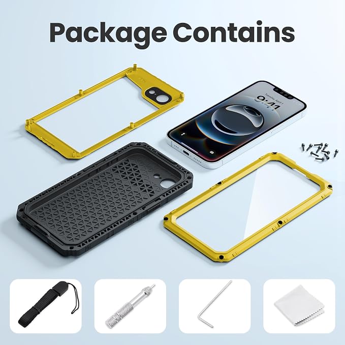 Mitywah Waterproof Case for iPhone 16e and for iPhone 17e, Shockproof Heavy - Image 6