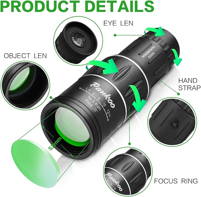 High Powered 16X52 Monocular Telescope - Image 2