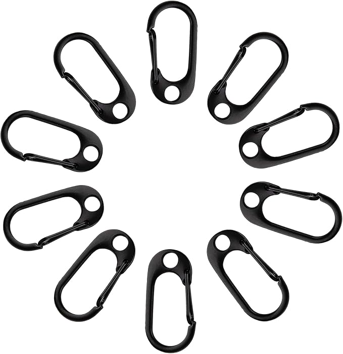 SWATOM Small Mini Carabiner Clip Tiny Spring Snap Hook Keychains Micro - Image 5