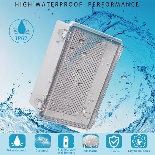 Waterproof Electrical Box with Mounting Plate, IP67 Junction Box Stainless - Image 2
