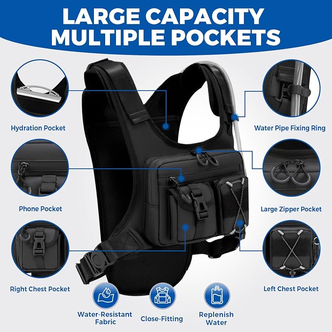 Criuage USA Original Patent Running Hydration Vest Backpack, Lightweight Chest - Image 2