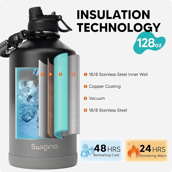 Swigina Gallon Insulated Water Bottle - Image 3