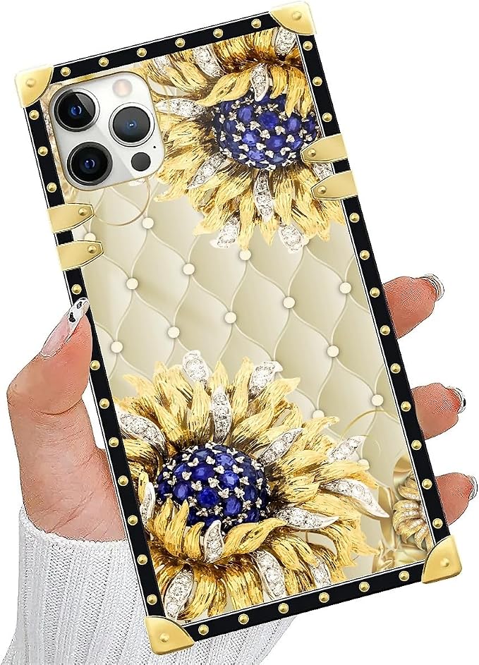 Compatible with iPhone 11 Pro Max Case, Sunflower Diamonds Leather Luxury - Image 5