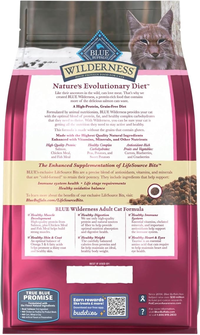 Blue Buffalo Wilderness Natural Adult Dry Cat Food, High-Protein and Grain-Free - Image 2