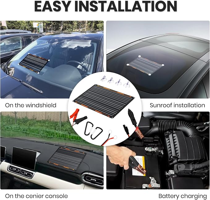 FlexSolar 20W 12V Solar Panel Charger Kit - Image 6