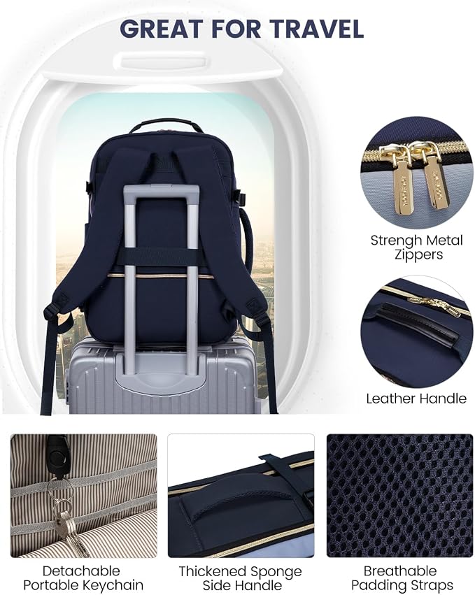 LOVEVOOK 50L Travel Backpack for Women & Men, Airline Approved Carry On Luggage - Image 8