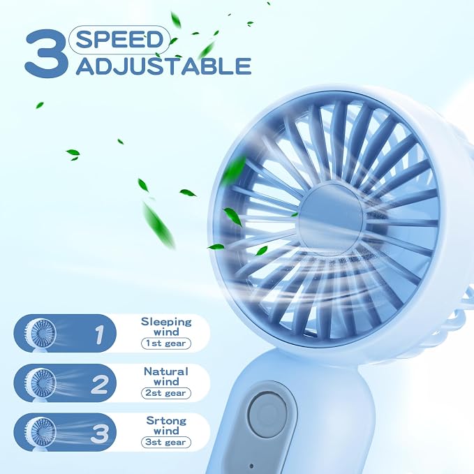 Rossesay 6 Pcs Mini Portable Fan Bulk Cute Handheld Lightweight Small Little - Image 4