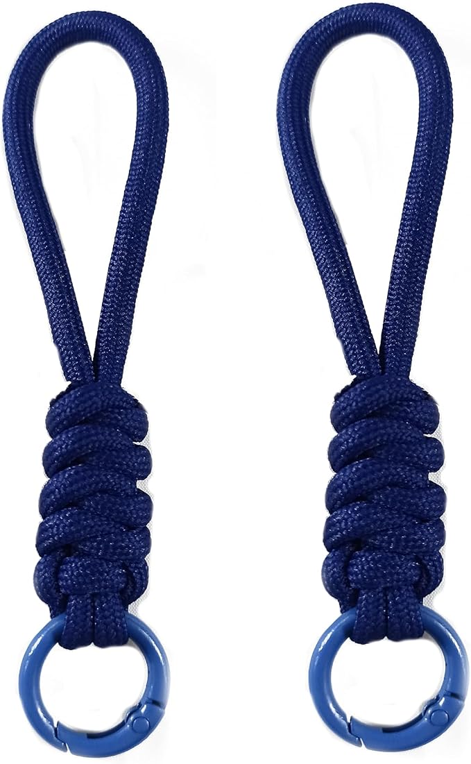 Colorful Braided Paracord Keychain, 12cm Length, Decorative Woven Rope Strap by FFILL