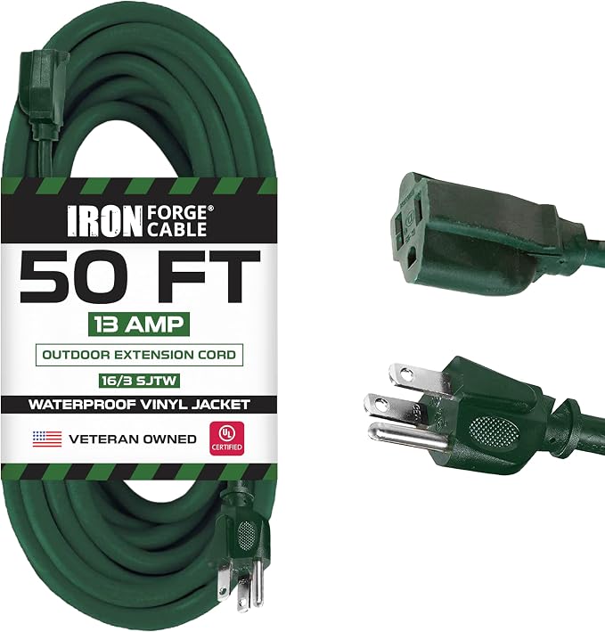 Iron Forge Cable Weatherproof 50 Ft Outdoor Extension Cord by IronForgeCable