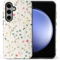 for Samsung Galaxy S23 FE Case, HL2 Beige Flower Branch Hybrid 2 Layer Hard by Unknown