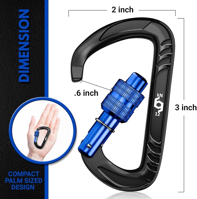 Rhino Produxs 12kN Heavy Duty Carabiner Clips, - Image 2