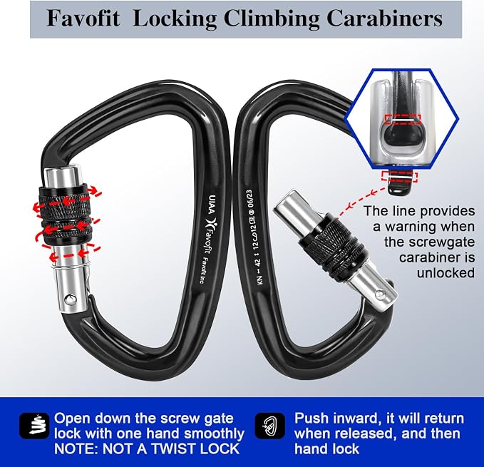 UIAA Certified 25kN-42kN Climbing Carabiners - Image 6