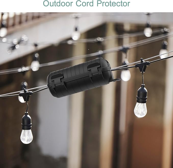 Extension Cord Cover Outdoor, 8 Pack IP54 Water-Resistant Power Cord Protector - Image 2