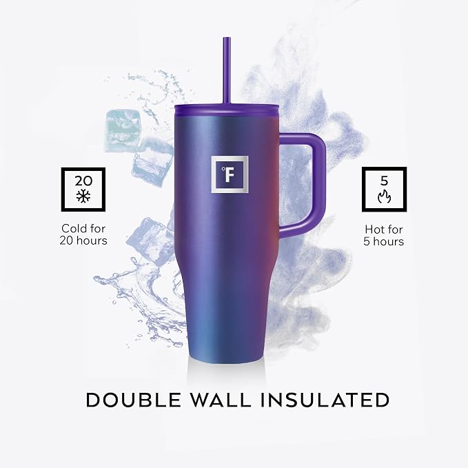 IRON °FLASK Co-Pilot Insulated Mug w/Straw & Flip Cap Lids - Image 4
