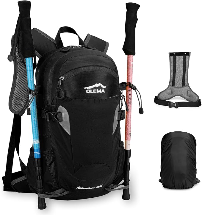 OLEMA Hiking Backpack, 25L Lightweight Travel Backpacks, Camping Daypack by Unknown