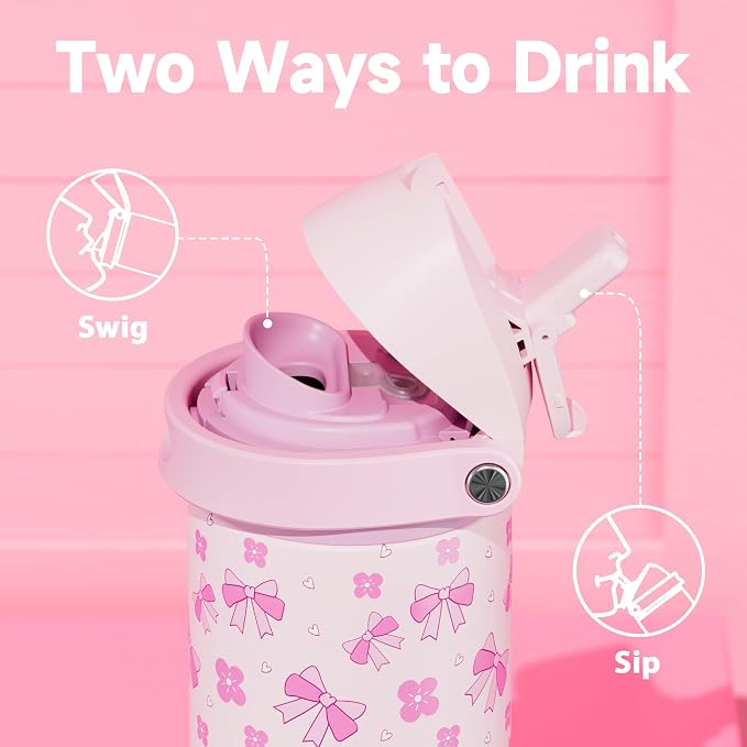 24 oz Insulated Water Bottle for Women: Meoky Stainless Steel Water Bottle - Image 2
