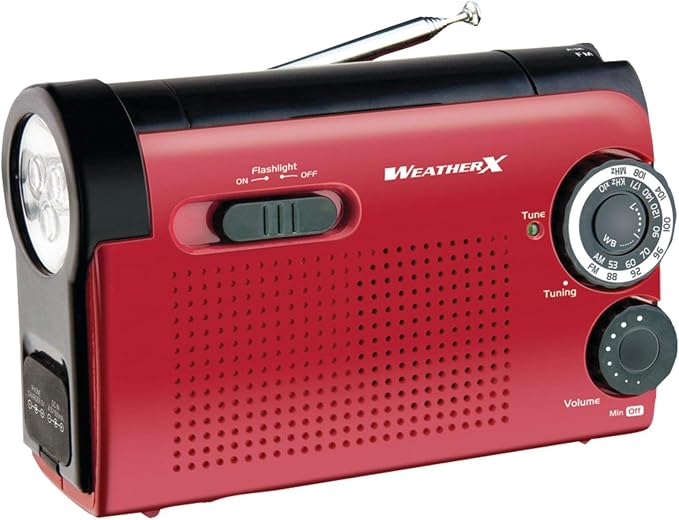 WeatherX WR182R Instant NOAA Weatherband Radio Red/Black by WeatherX