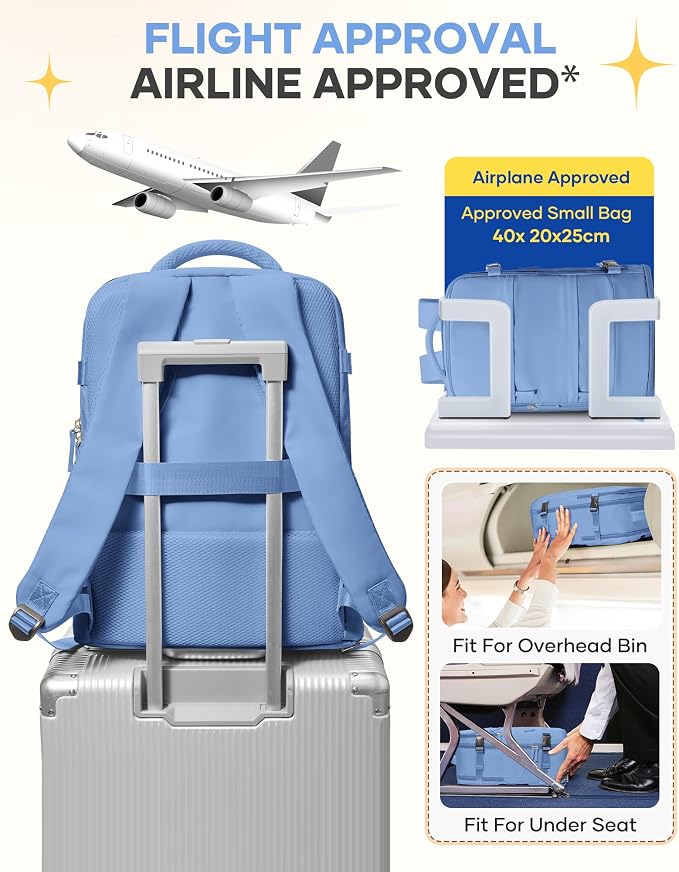 Travel Backpack for Women Airline Approved Carry on Backpack for Airplanes - Image 8