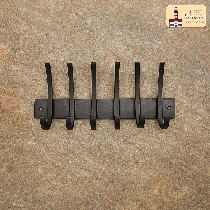 Mystic Colonial Rustic Cast Iron Wall Rack - Image 9